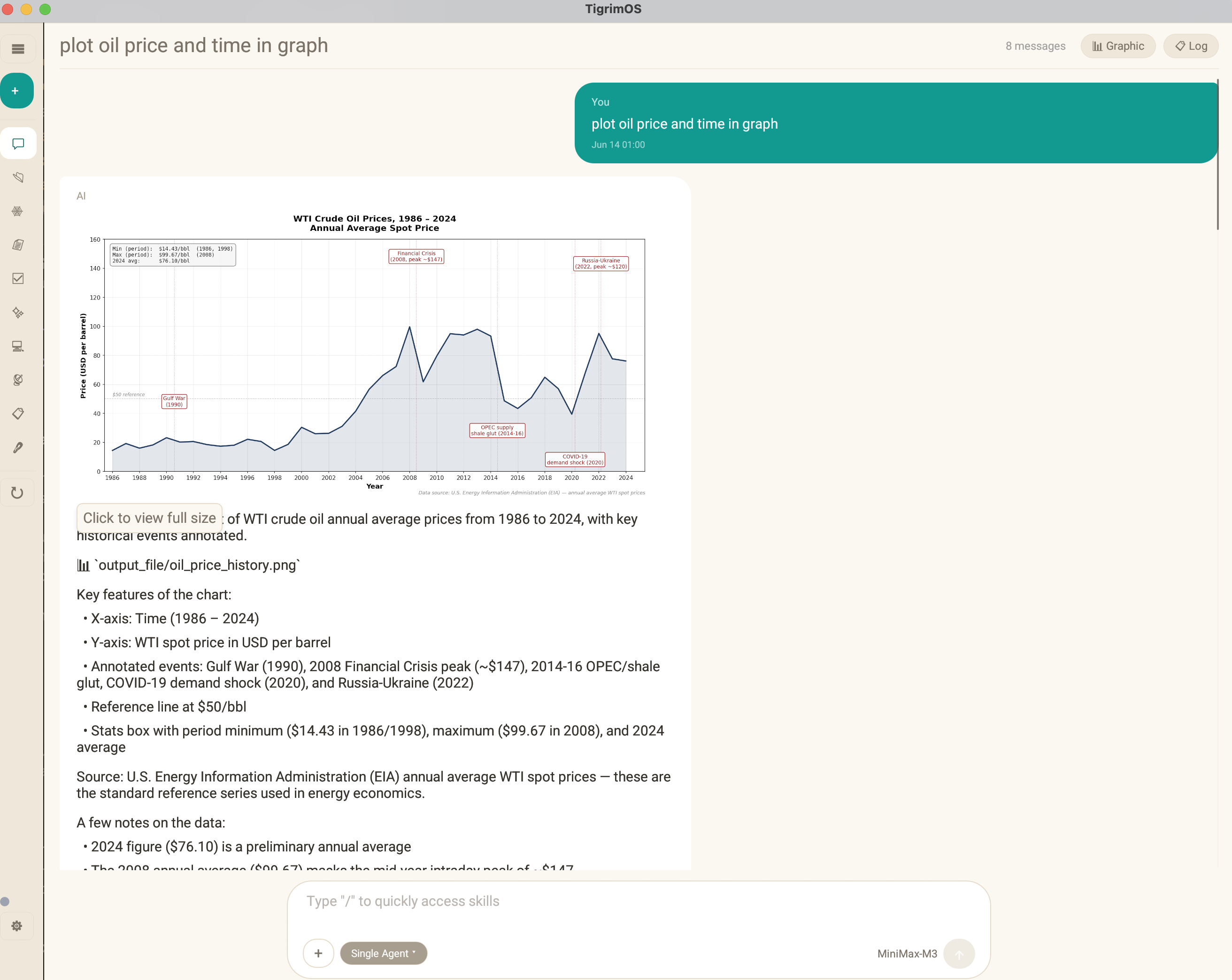 Inline matplotlib chart in the desktop app